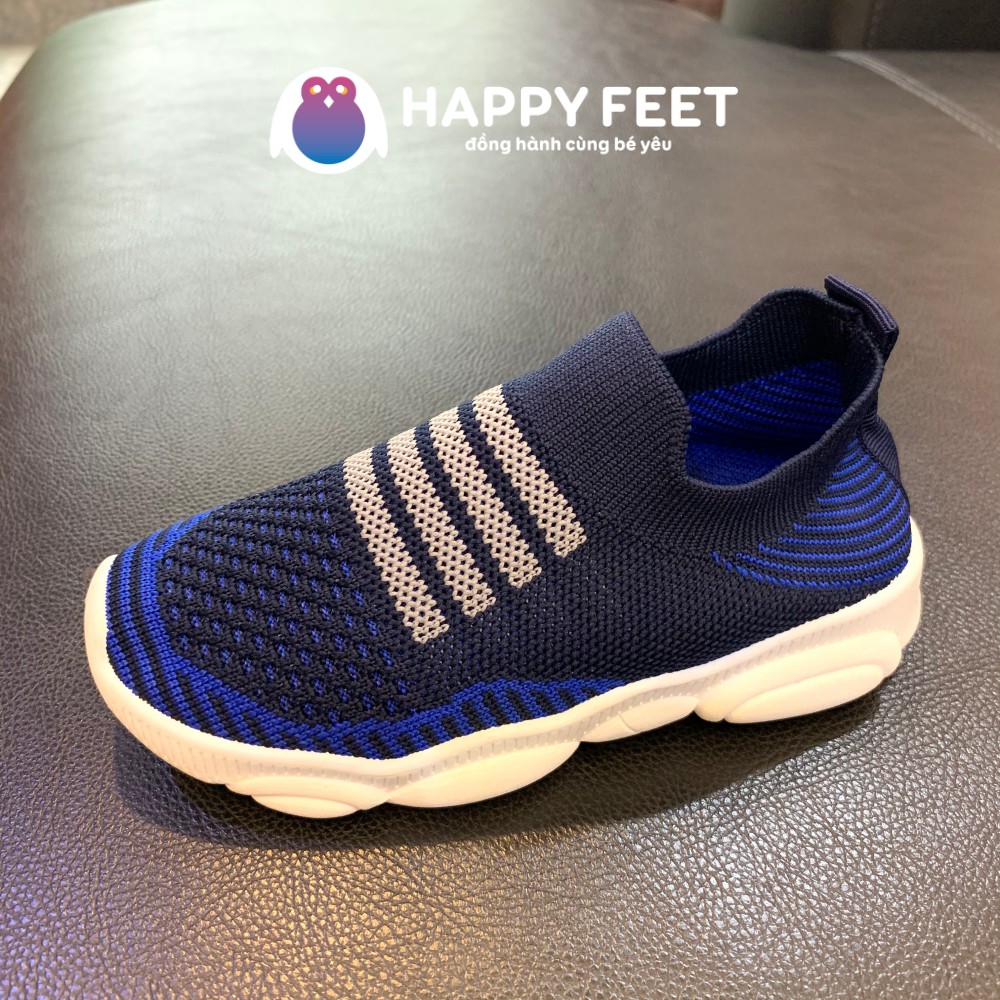 Sneaker lưới thun baby and kid, giầy thể thao chun trẻ em , giầy xỏ lười bé trai bé gái từ 6-11 tuổi  – Happy Feet No368