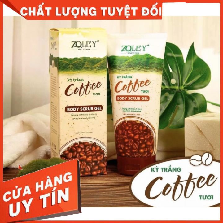 [CHÍNH HÃNG] Tẩy Tế Bào Chết Coffee Body- Zoley - 300Gram  tẩy sạch các lớp sừng tế bào chết  làm sạch da -trắng da mịn