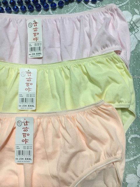 Quần lót bà già set 6c, quần chíp trung niên cotton/quần lót size đại