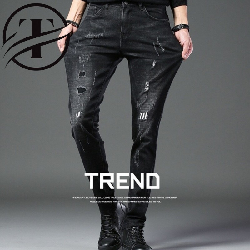 Quần Jean Nam Ống Côn Co Dãn 4 Chiều Màu Đen QJ04 | BigBuy360 - bigbuy360.vn