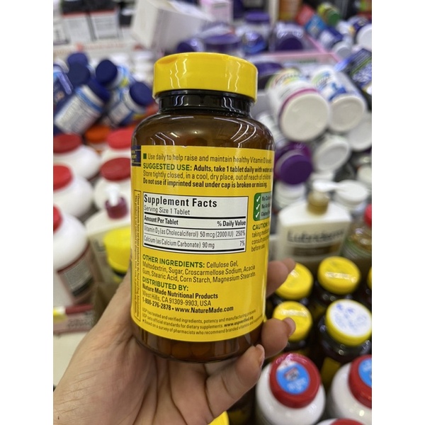 Vitamin D, vitamin D3 nature made 2000iu,1000 iu