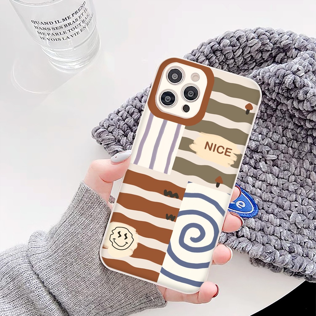 Ốp Iphone Họa tiết kẻ sắc màu Nice ốp lưng iphone cạnh vuông 6s/6plus/7plus/8plus/x/xsmax/11/12/13/pro/max/promax