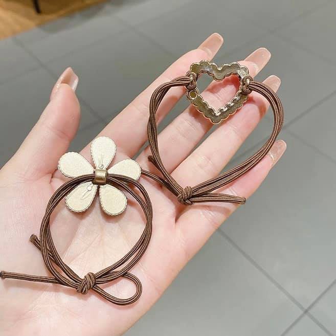 Set 60 dây buộc tóc, chun buộc tóc Hàn Quốc nhiều mẫu siêu xinh