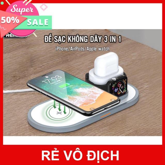 Bàn sạc ko dây 3 in 1 REMAX W13