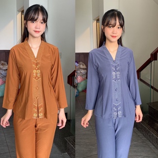 Đồ đi chùa - Áo lam - Vải thun - Lắc Nẹp