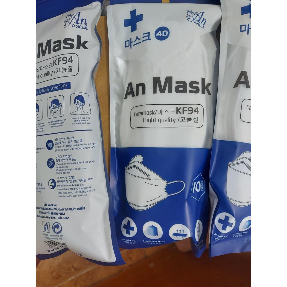 KHẨU TRANG AN MASK/ GH MASH KF94 KIỂU HÀN QUỐC