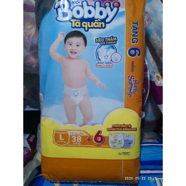 Tã quần Bobby M42, L36, XL34, XXL28, XXXL22 miếng