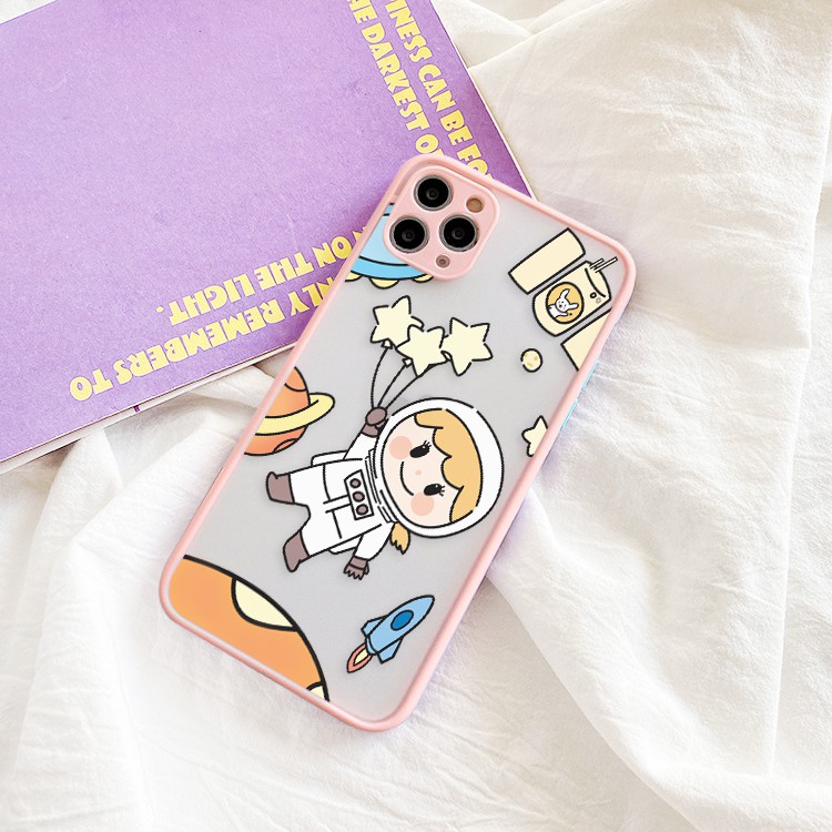Ốp lưng iphone Space Couple nhám viền nổi cong 6/6plus/6s/6splus/7/7plus/8/8plus/x/xr/xs/11/12/13/pro/max/plus/promax | BigBuy360 - bigbuy360.vn