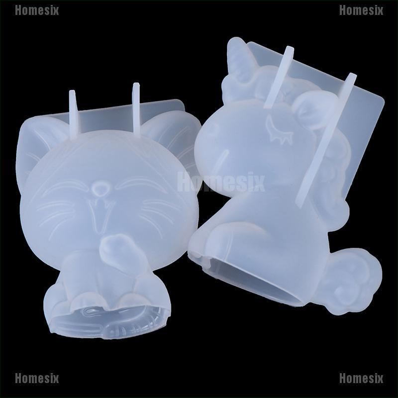 Khuôn Silicone Làm Nến Hình Chú Ngựa / Mèo Đáng Yêu
