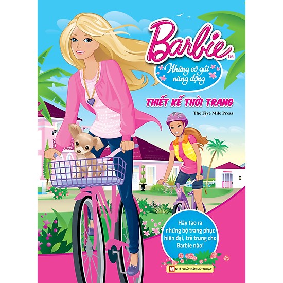 Sách Bóc Dán Hình - Barbie Thiết Kế Thời Trang - Kích Thước A4, In Màu, Bộ 10 Quyển