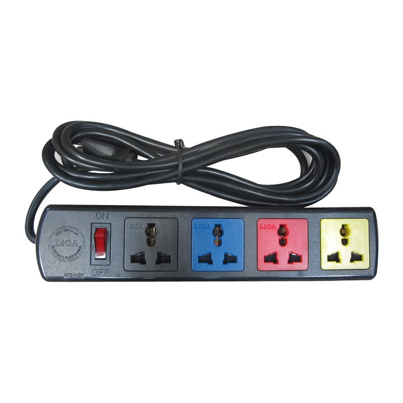 Ổ cắm điện LIOA  FREESHIP  Ổ cắm điện LIOA 4 lỗ, ĐA NĂNG có công tắc, dây dài 3m/5m 1000W- TUẤN YẾN