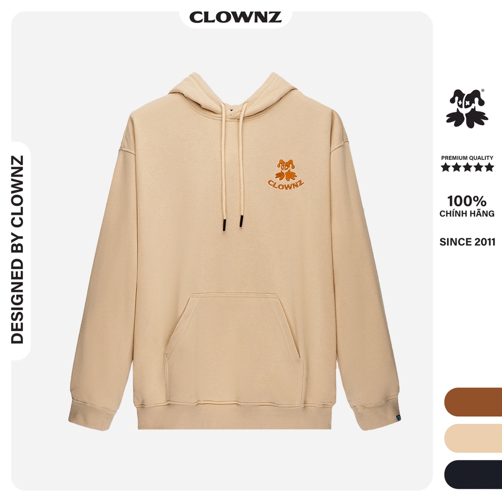 Áo khoác hoodie trơn local brand Clownz Basic nỉ da cá unisex nam nữ form rộng có mũ