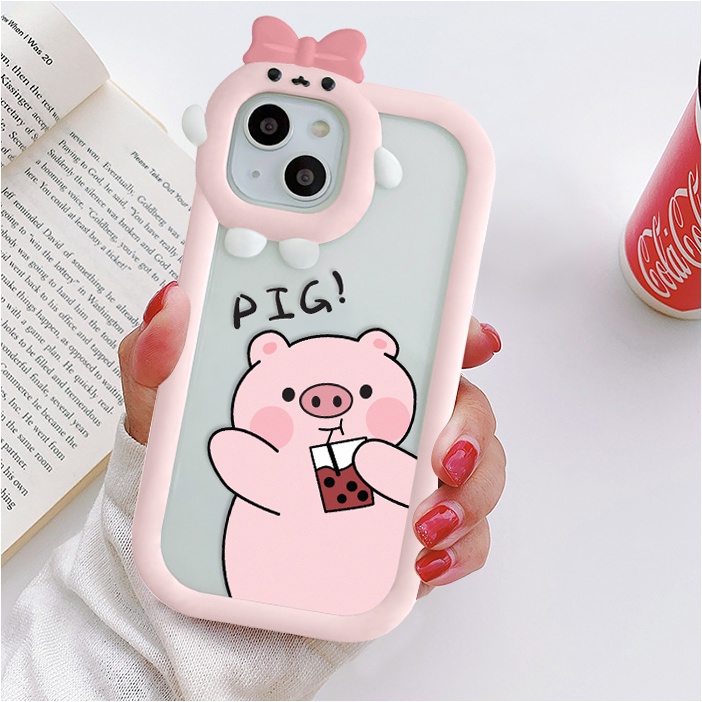 Ốp Lưng Iphone Camera hình Chim Cánh Cụt Đeo Nơ PIG! 7plus/8plus/x/xs/11/12/13/14/pro/max