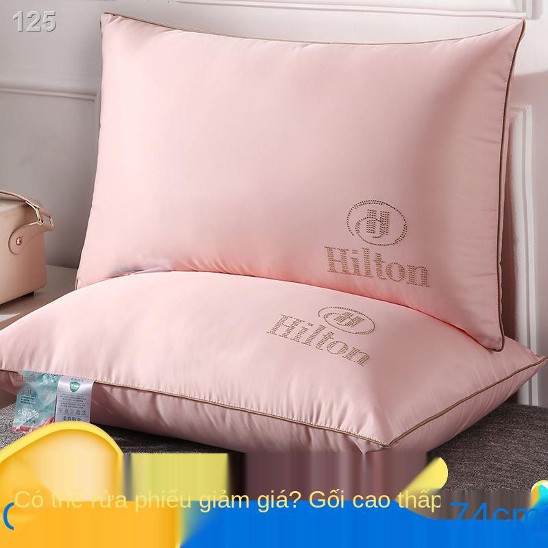 【2021】Một cặp lõi gối có chứa axit hyaluronic Khách sạn Hilton Bộ bảo vệ cổ người lớn đơn dành cho tại nhà