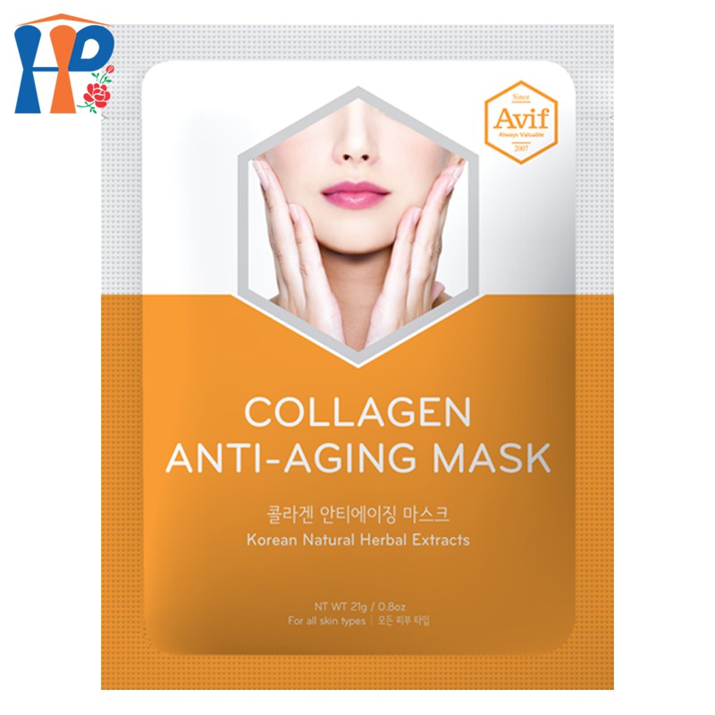 Mặt Nạ Sinh Học Sợi Tre Tự Nhiên Ngăn Ngừa Lão Hóa Da Avif - Collagen Anti-Aging Mask (tăng độ đàn hồi, giúp trẻ hóa da)
