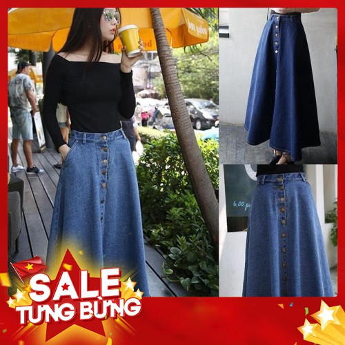 -Hàng nhập khẩu Chân Chân Váy Jean Phối Nút Và Khóa Kéo Cá Tính Thời Trang Hàn Quốc Liên hệ mua hàng 084.209.1989