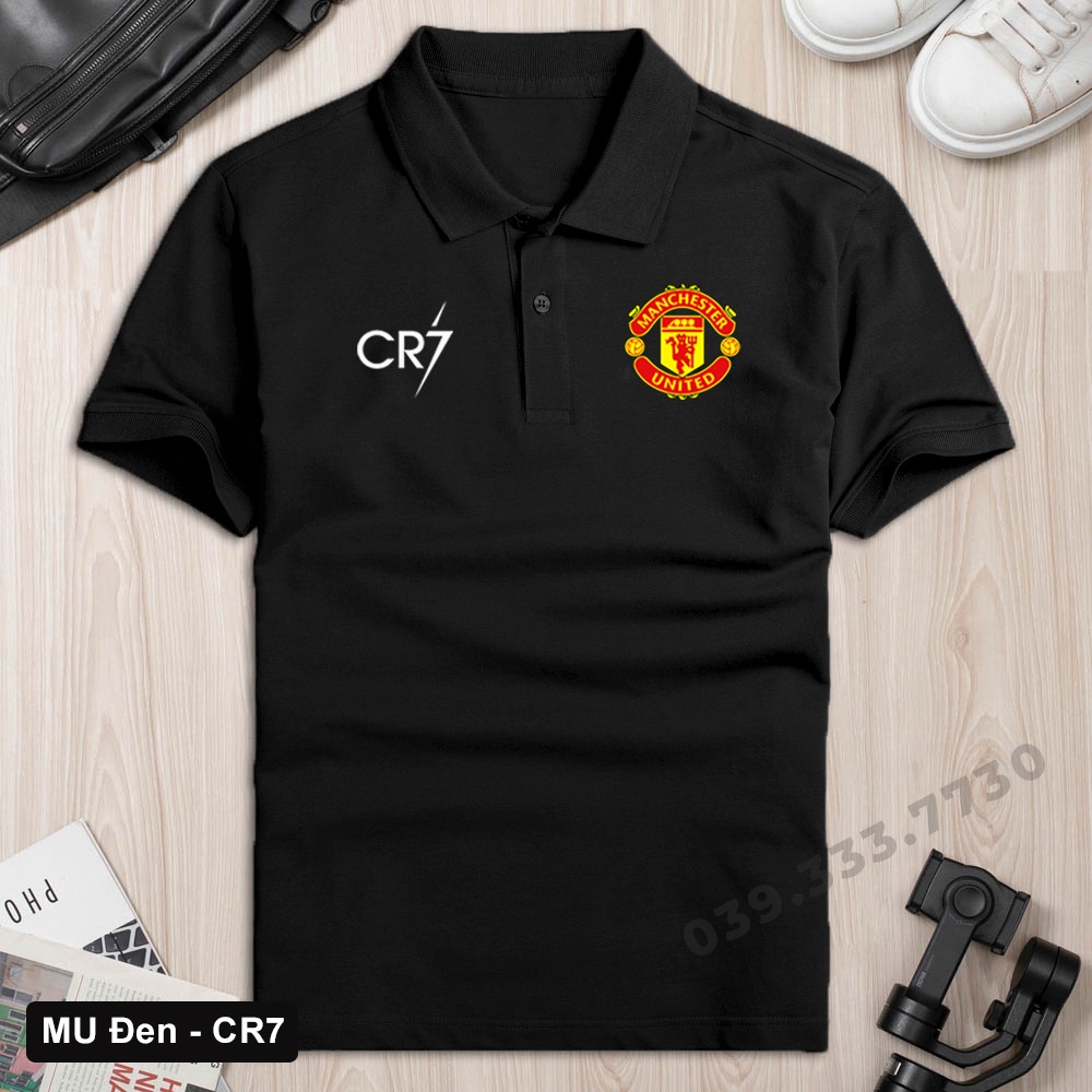 Áo thun polo bóng đá cao cấp MU CR7 HOT vải đẹp không bông xù