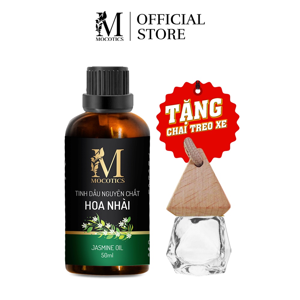 Tinh dầu hoa lài  Mocotics - Jasmine,cao cấp nhập khẩu Ấn Độ, Chai 10ml/30ml/50ml/ treo xe hơi, tủ quần áo