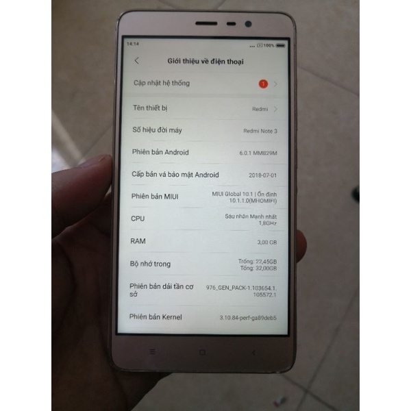 Điện Thoại Xiaomi redmi note 3 pro