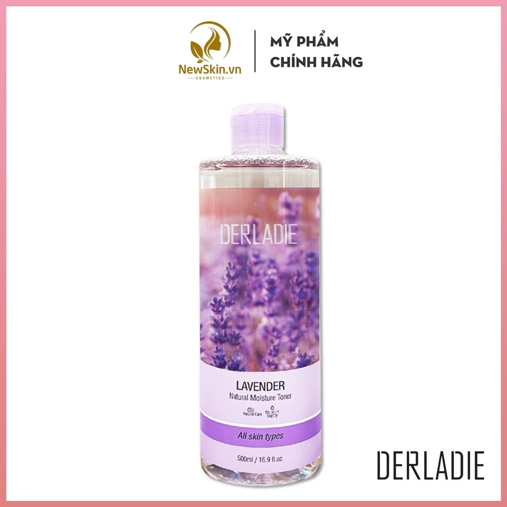 Nước Hoa Hồng Hỗ Trợ Giảm Mụn Chiết Xuất Hoa Lavender Derladie Lavender Natural Moisture Toner 500ml