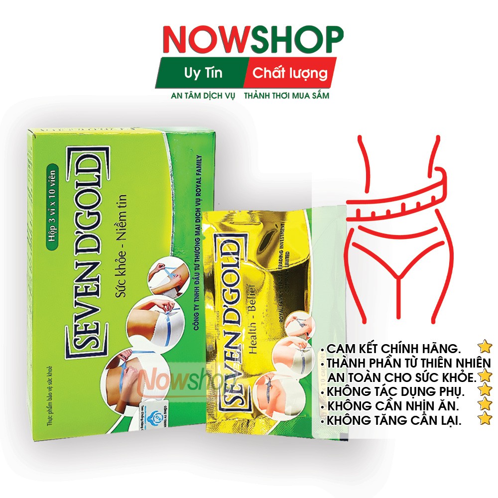Viên uống giảm cân nhanh tại nhà cho người cơ địa khó Seven D'Gold (Seven Days Gold) giúp giữ dáng và thải mỡ cấp tốc | BigBuy360 - bigbuy360.vn