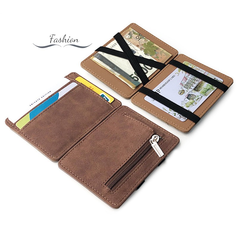 Ví tiền đựng thẻ màu trơn size nhỏ dành cho nam