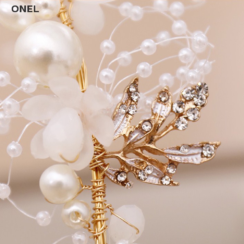 Cài tóc cô dâu đính hoa/ngọc trai giả