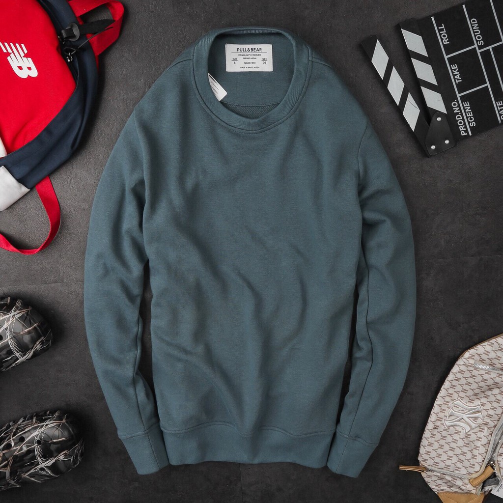 [ SALE ] Áo nỉ thu đông - Pull Bear - Chất nỉ dày đẹp nhiều màu - cổ tròn | BigBuy360 - bigbuy360.vn