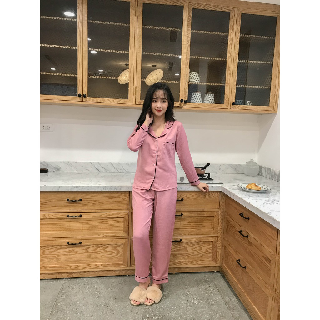 Bộ ngủ pijama lụa nhung cao cấp