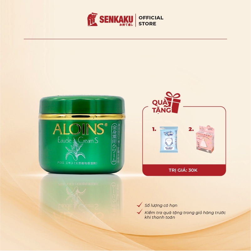 Kem dưỡng Aloins nhật Senkaku trắng da và dưỡng ẩm toàn thân Lô Hội Eaude Cream 185g | BigBuy360 - bigbuy360.vn
