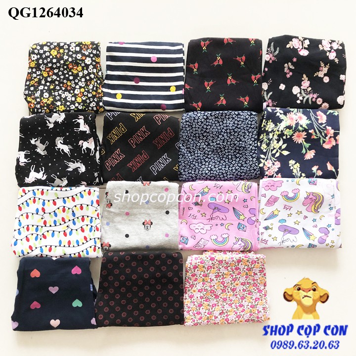 Quần legging dài hoa văn cho bé gái