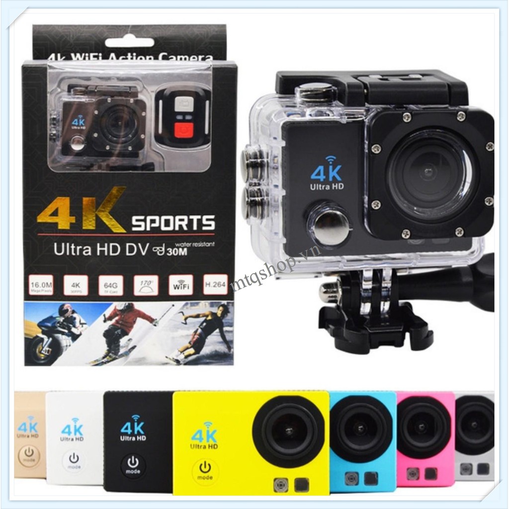 [Mã ELMS4 giảm 7% đơn 500K] [CÓ KÈM THẺ NHỚ] Camera hành trình 4K Ultra chống nước kèm thẻ nhớ chính hãng