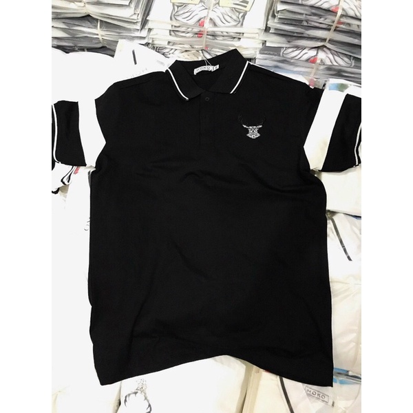 Áo Polo nam hươu thêu vải Cotton cá sấu cao cấp xuất xịn dệt bo dày dặn chuẩn form áo thun cổ bẻ tay ngắn