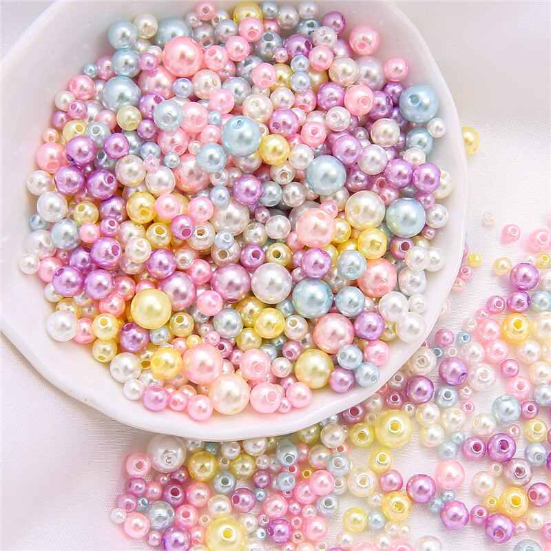 Bộ 150 hạt ngọc trai tròn nhân tạo 3-8mm dành cho làm trang sức chuyên dụng