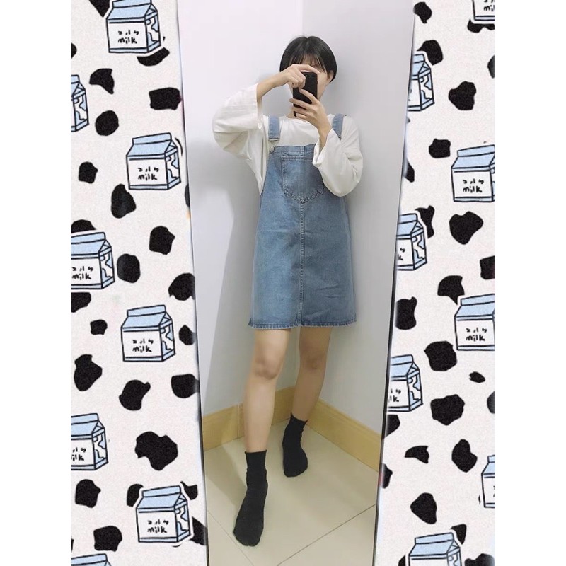 [KÈM ẢNH THẬT + SẴN] yếm váy bò túi ngực ulzzang hàn quốc | BigBuy360 - bigbuy360.vn