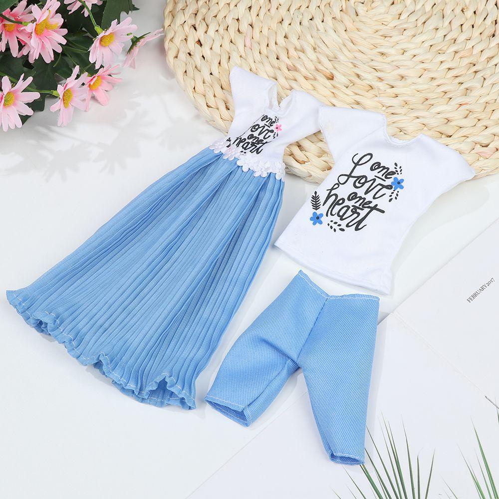 Set 2 Bộ Quần Áo Mini 30cm Tỷ Lệ 1 / 6 Cho Nhà Búp Bê