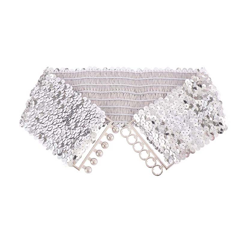 Thắt Lưng Đính Sequin Co Giãn Thời Trang Cho Nữ