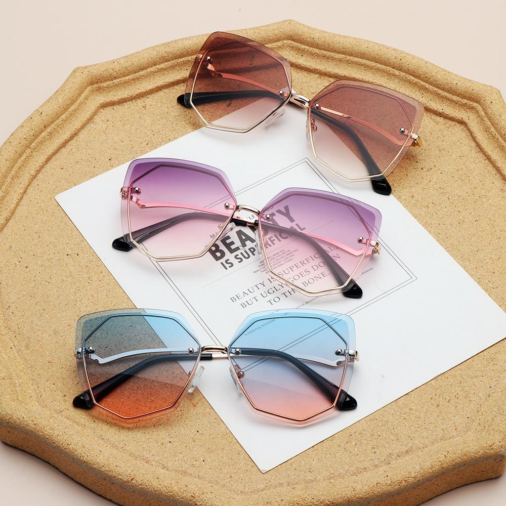 ESPO Kính Mát Không Gọng Màu Sắc Gradient Chống Tia UV400 Cho Nữ