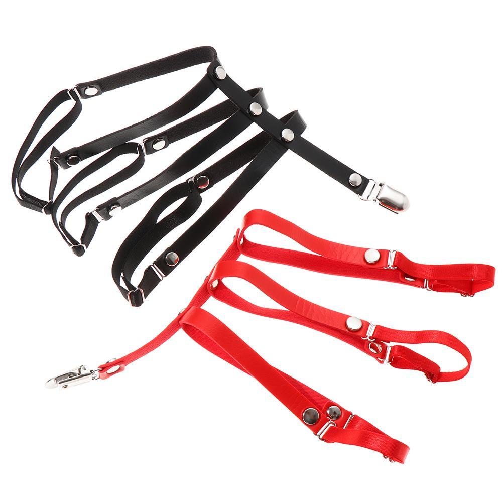 Đai Nịt Tất Đùi Bằng Da Pu Phong Cách Punk Cá Tính Cho Nữ