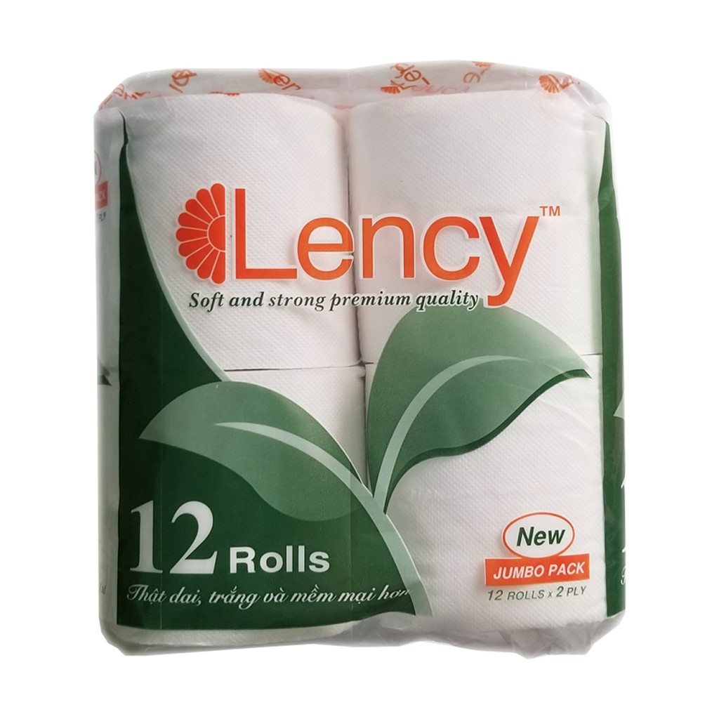 combo 4 lốc Giấy Vệ Sinh Lency 12 Cuộn 2 Lớp