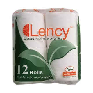 Giấy vệ sinh Lency 12 cuộn 2 lớp