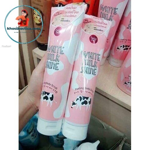 Tẩy Tế Bào Chết Toàn Thân Trắng Da Sữa Bò Cathy Doll White Milk Shine Peeling Body Scrub (320ml)