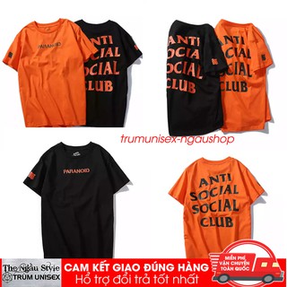Áo thun Stee nam tay lỡ unisex form rộng overtee In Decal ANTI SOCIAL  chất vải cotton xịn Ngaushop Trumunisex