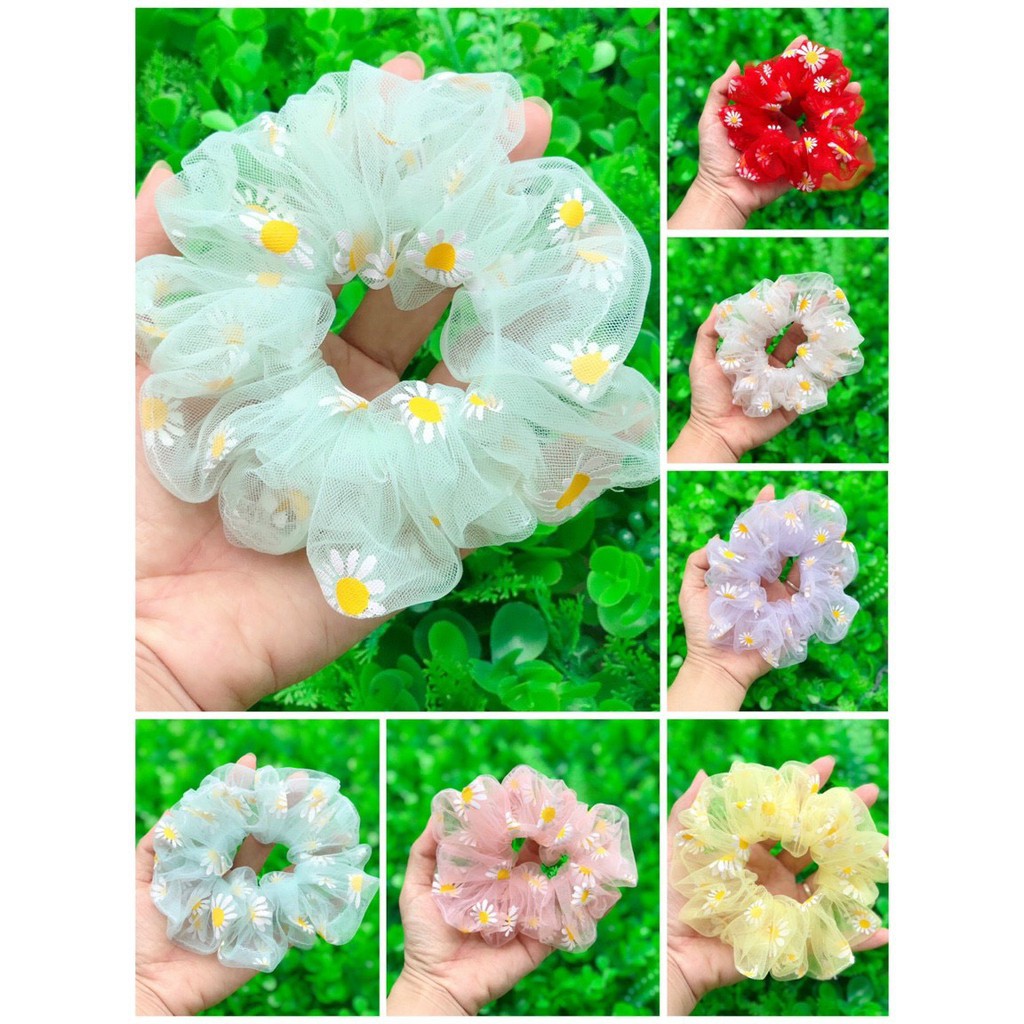 Dây cột tóc Srunchies Hoa cúc Daily