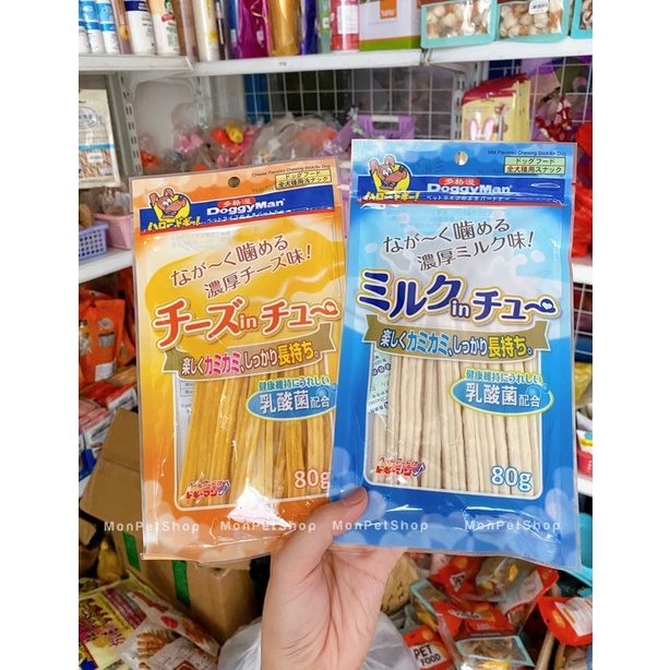 Que gặm dẻo DoggyMan vị phô mai / sữa