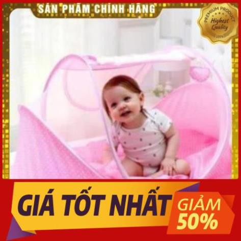 (Rẻ Vô Địch) Mùng nôi di động chống muỗi có nhạc cho bé Happy Baby