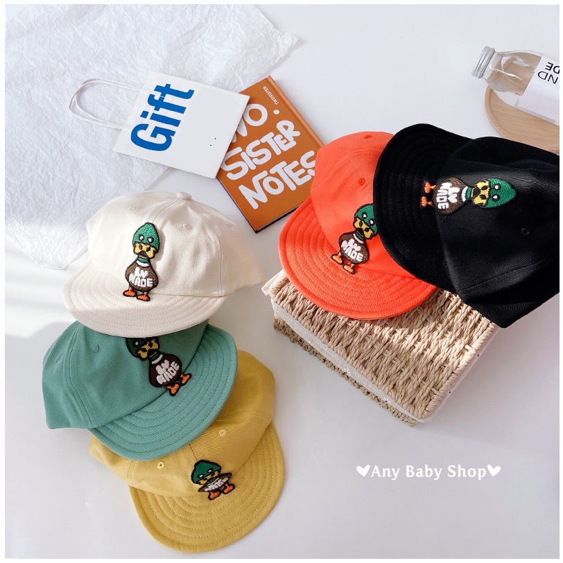 Mũ nón Hiphop Snapback vành mềm cho bé trai và bé gái hình chú vịt xanh nhiều màu cực hot ❣❣ ❣❣