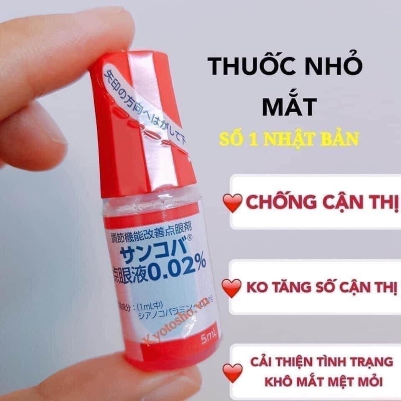 Nhỏ Mắt Cận Sancoba Ophthamic Solution 0,02% - 5ml