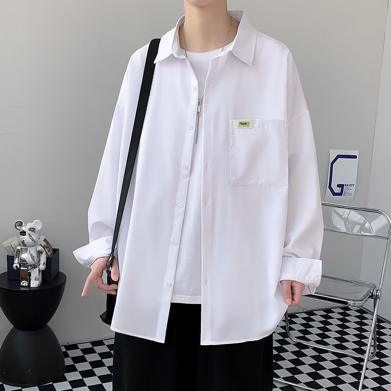 Áo Sơ Mi Nam Dài Tay Màu Trơn Thời Trang Hàn Quốc