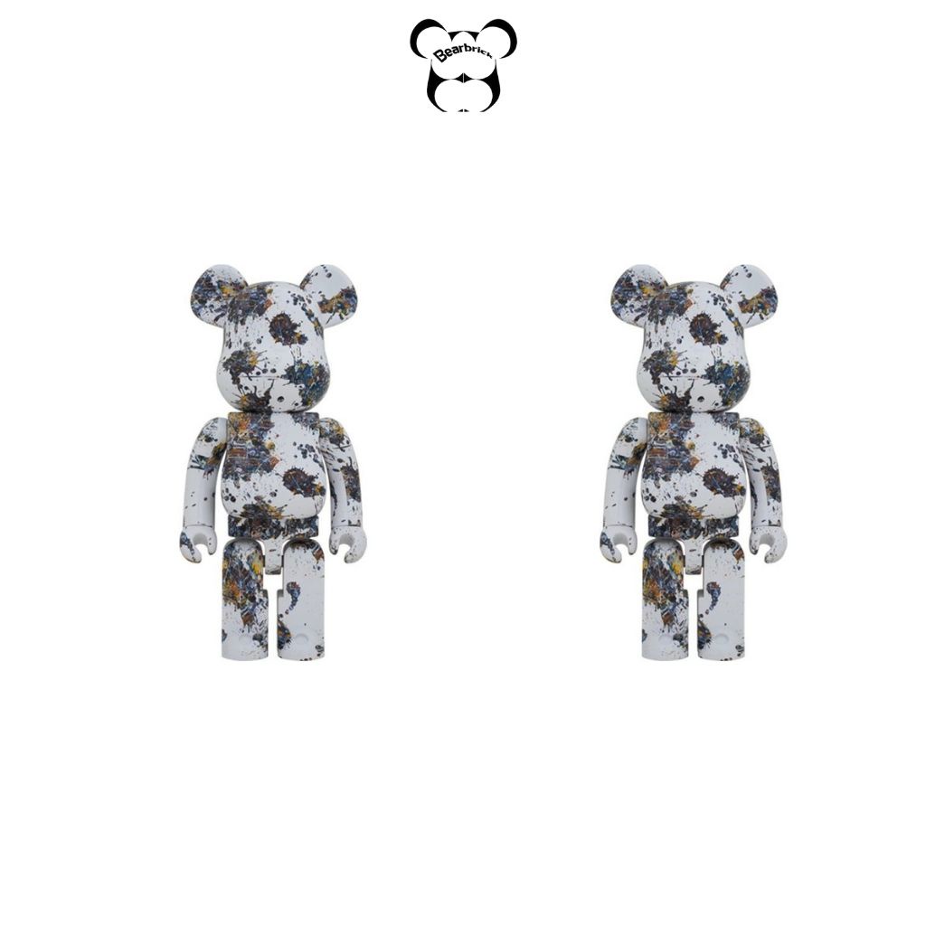 Bearbrick 400, gấu bearbrick 28cm cỡ bé, bản lá mùa thu màu hồng và xanh - Chin Official Store